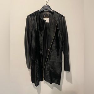 Leather and calfskin Hugo boss jacket